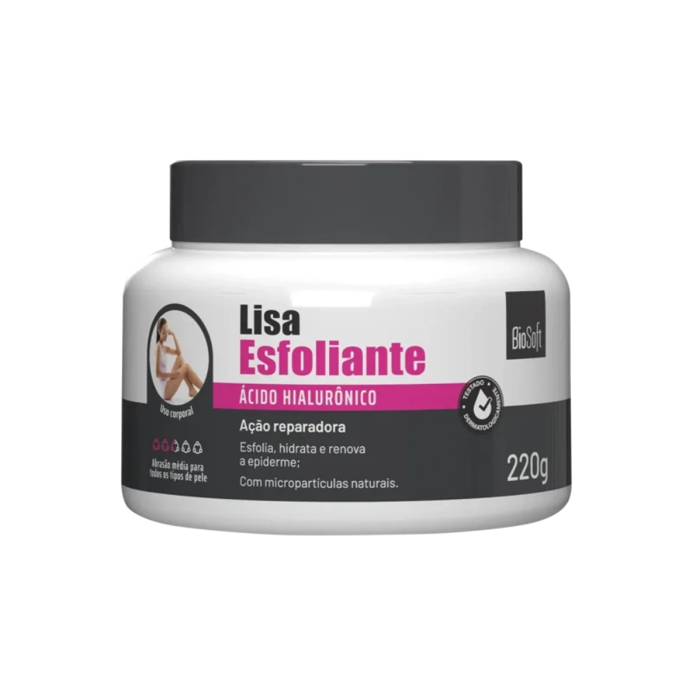 Esfoliante Corporal Soft Hair Biosoft Lisa 220gr Acido Hialuronico