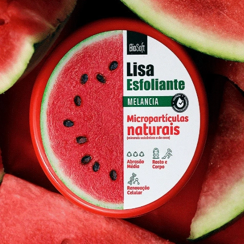 Esfoliante Corporal Soft Hair Biosoft Lisa 300g Melancia