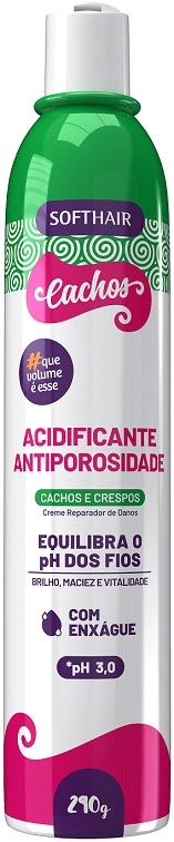 Acidificante Antiporosidade Soft Hair 290g Cachos E Crespos Ph 3.0