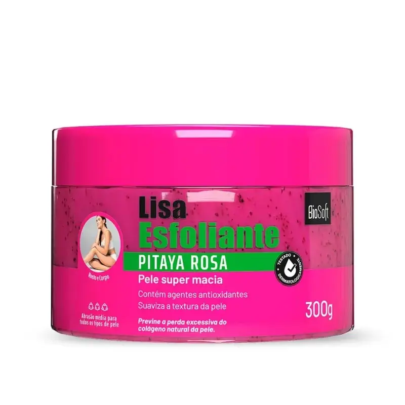 Esfoliante Corporal Soft Hair Biosoft Lisa 300g Pitaya Rosa