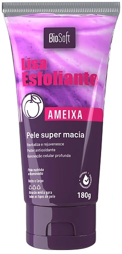 Esfoliante Corporal Soft Hair Biosoft Lisa 180g Ameixa