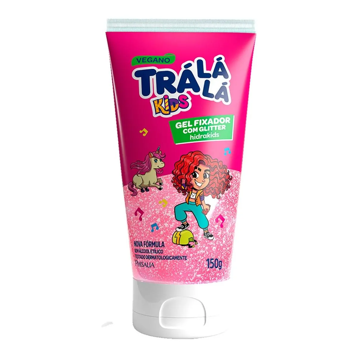 Gel Fixador Com Glitter Trá Lá Lá Hidrakids Bisnaga 150g