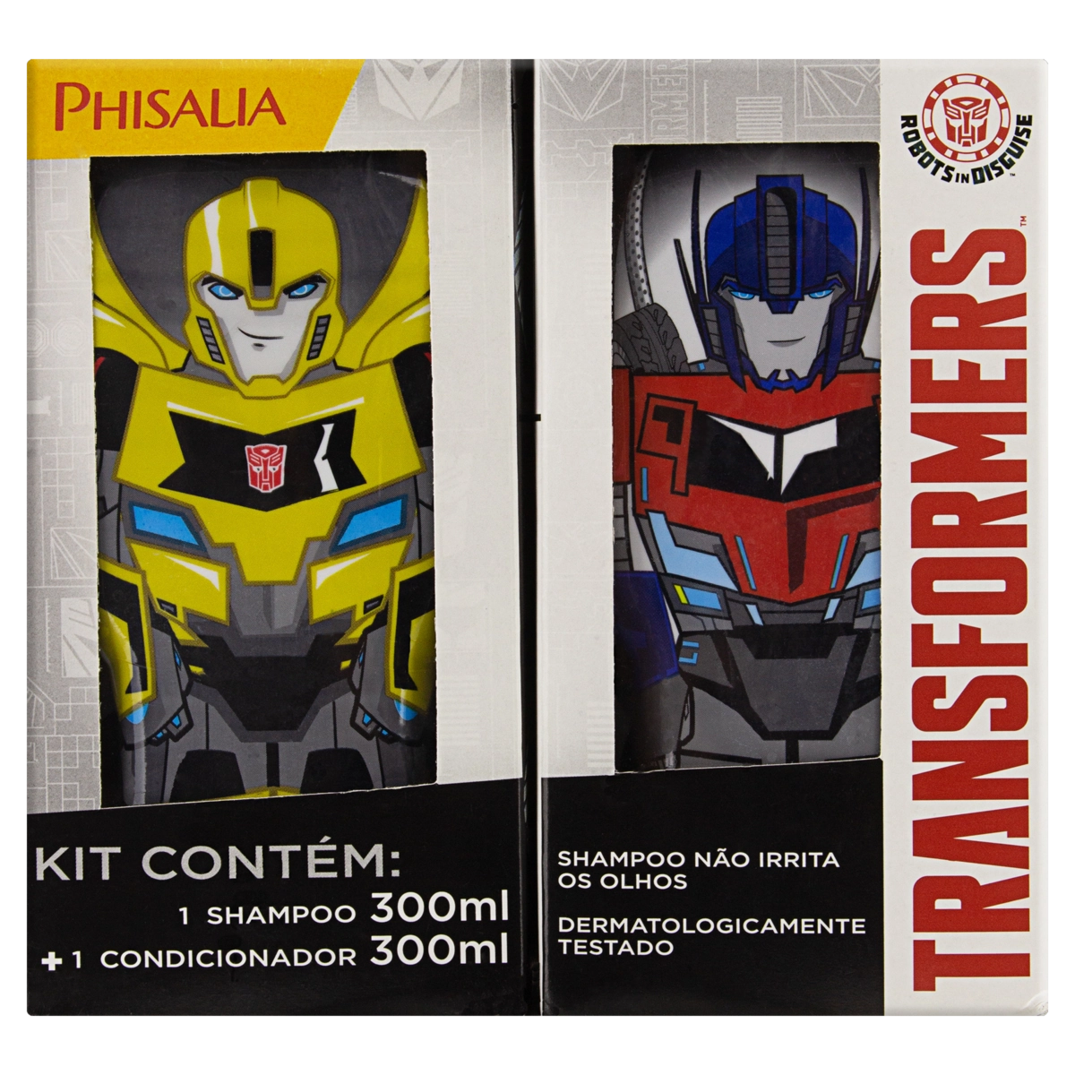 Kit Shampoo Condicionador Infantil Transformers Phisalia 300ml Cada
