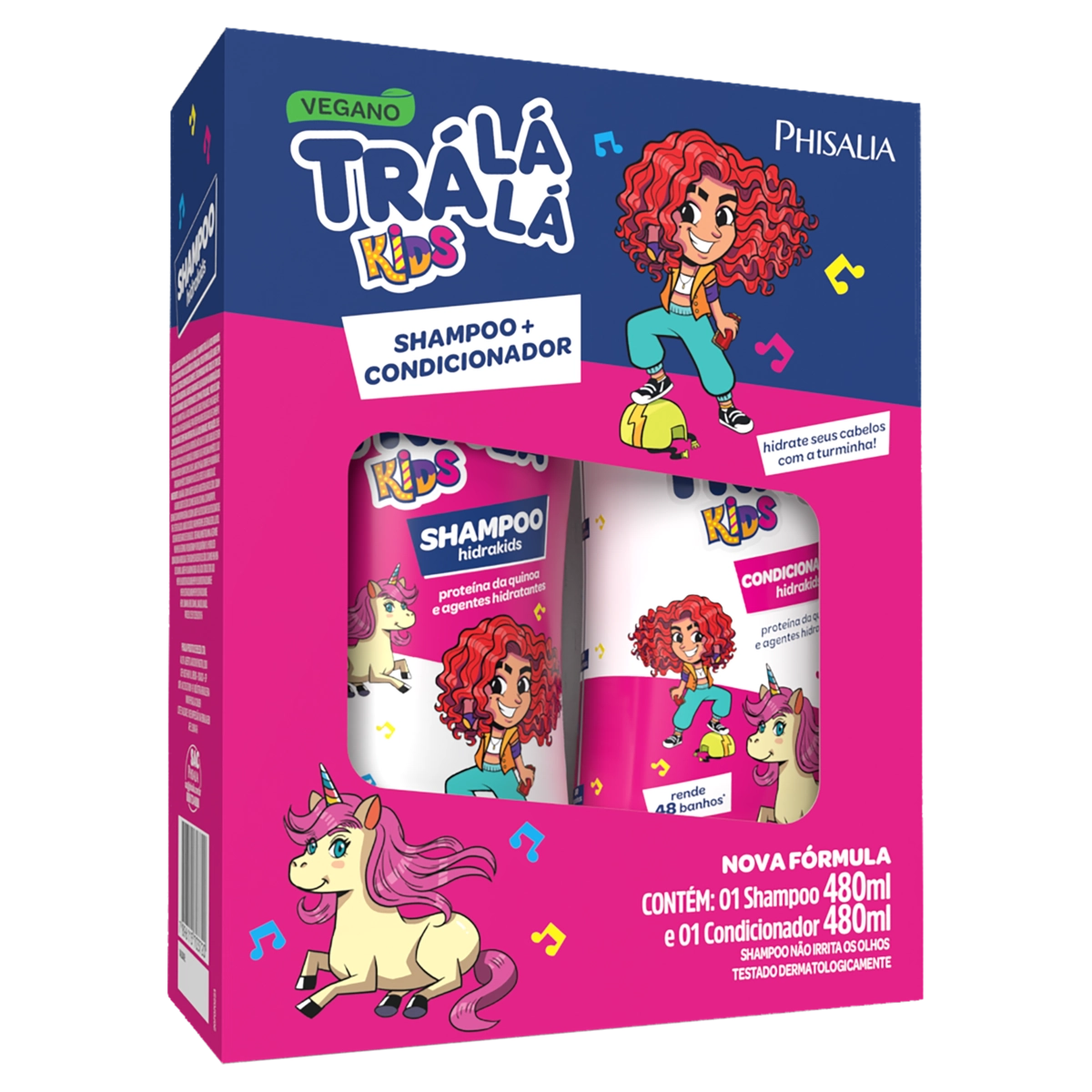 Kit Shampoo Condicionador Trá Lá Lá Hidrakids 480ml Cada