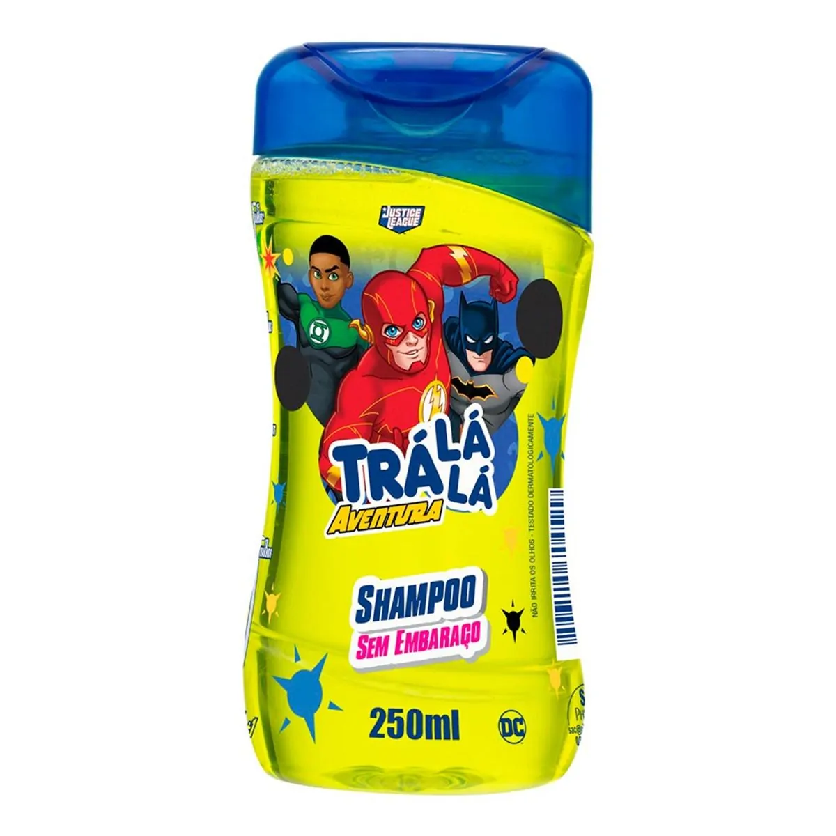 Shampoo Infantil Justice League Trá Lá Lá Aventura Sem Embaraço Frasco 250ml