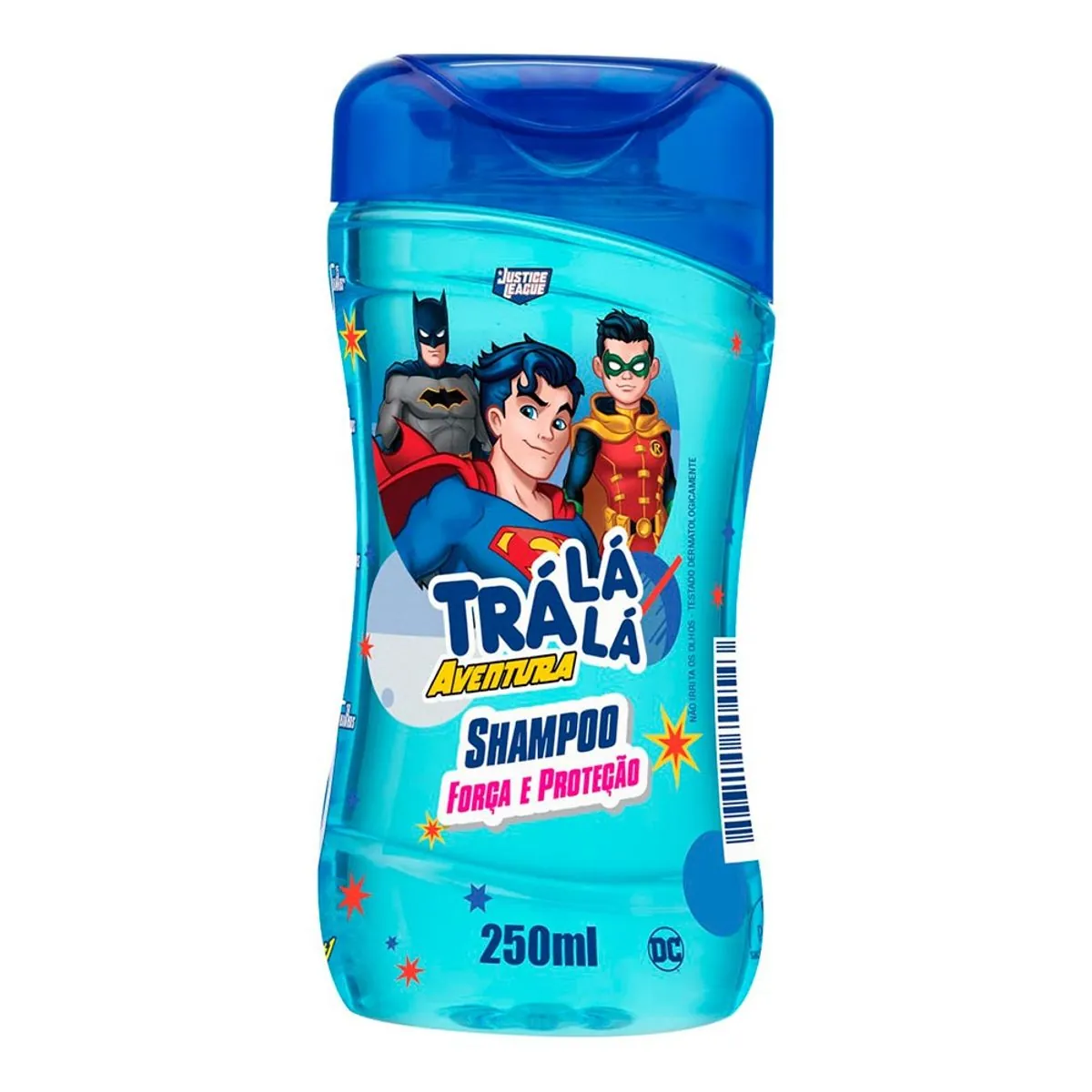 Shampoo Infantil Justice League Trá Lá Lá Aventura Força E Proteção Frasco 250ml