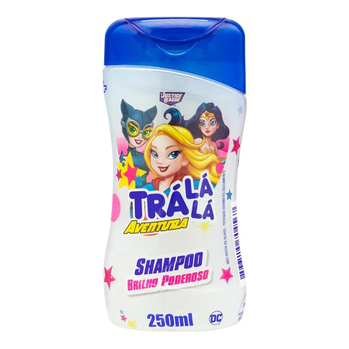 Shampoo Infantil Justice League Trá Lá Lá Aventura Brilho Poderoso Frasco 250ml