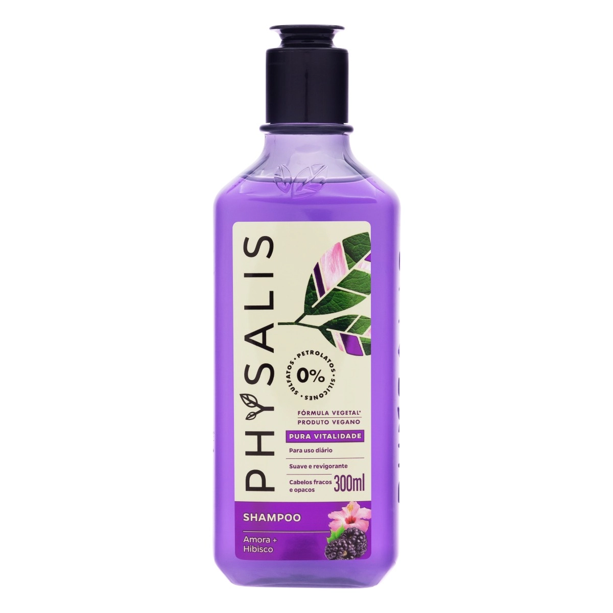 Shampoo Amora E Hibisco Physalis Pura Vitalidade Frasco 300ml