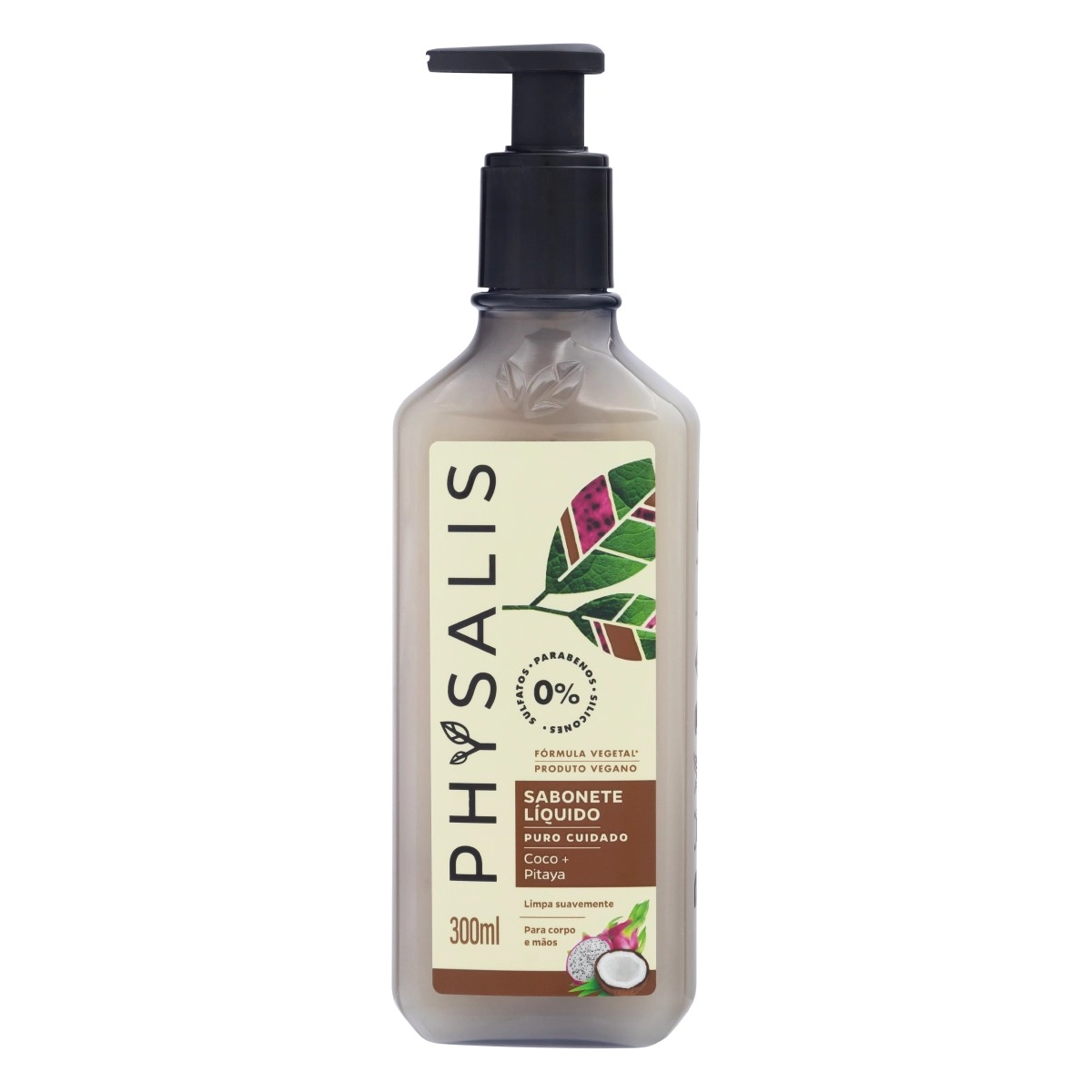 Sabonete Líquido Coco E Pitaya Physalis Puro Cuidado Frasco 300ml