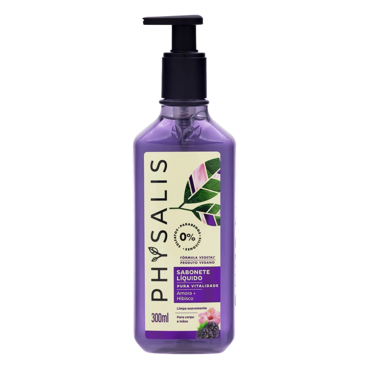 Sabonete Líquido Amora E Hibisco Physalis Pura Vitalidade Frasco 300ml