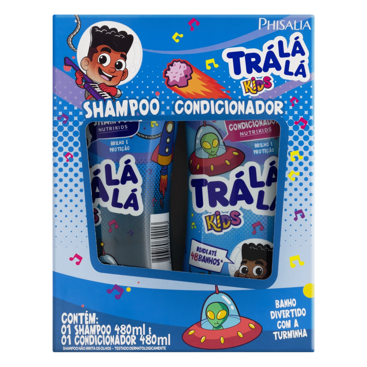 Kit Shampoo 480ml Condicionador 250ml Trá Lá Lá Nutrikids