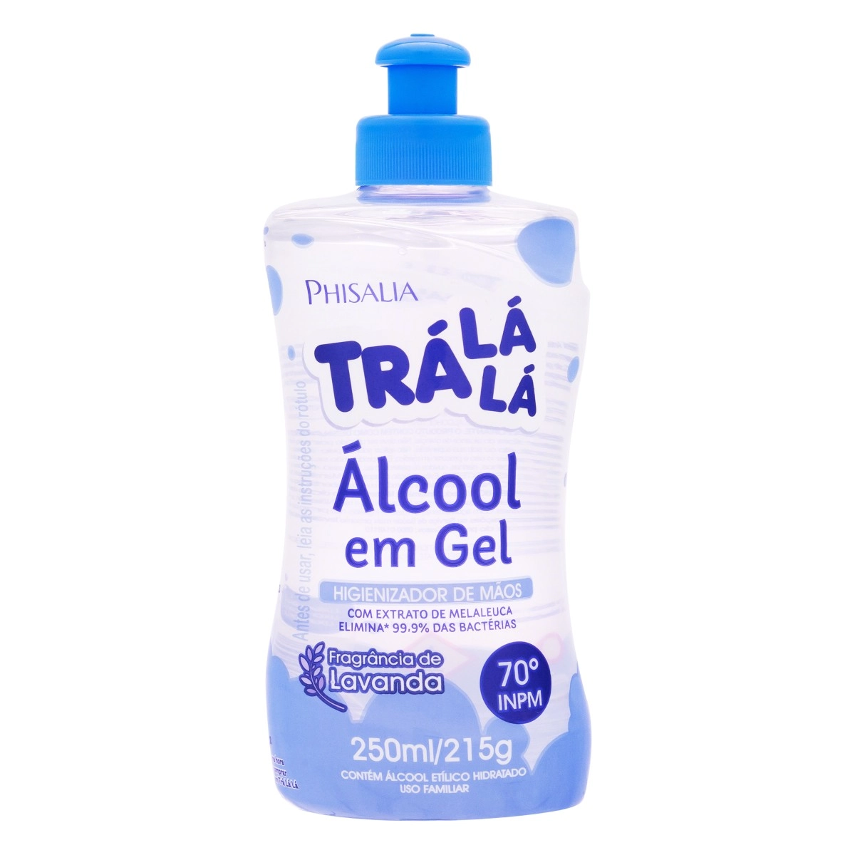 álcool Gel 70 Inpm Lavanda Trá Lá Lá Frasco 250ml