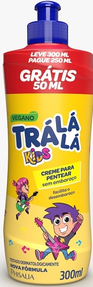 Creme Para Pentear Trá Lá Lá Kids Sem Embaraço Frasco Leve 300ml Pague 250ml