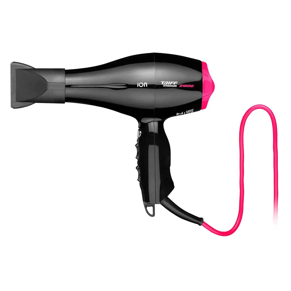 Secador de Cabelo Taiff Titanium 2100W Preto e Rosa 110V