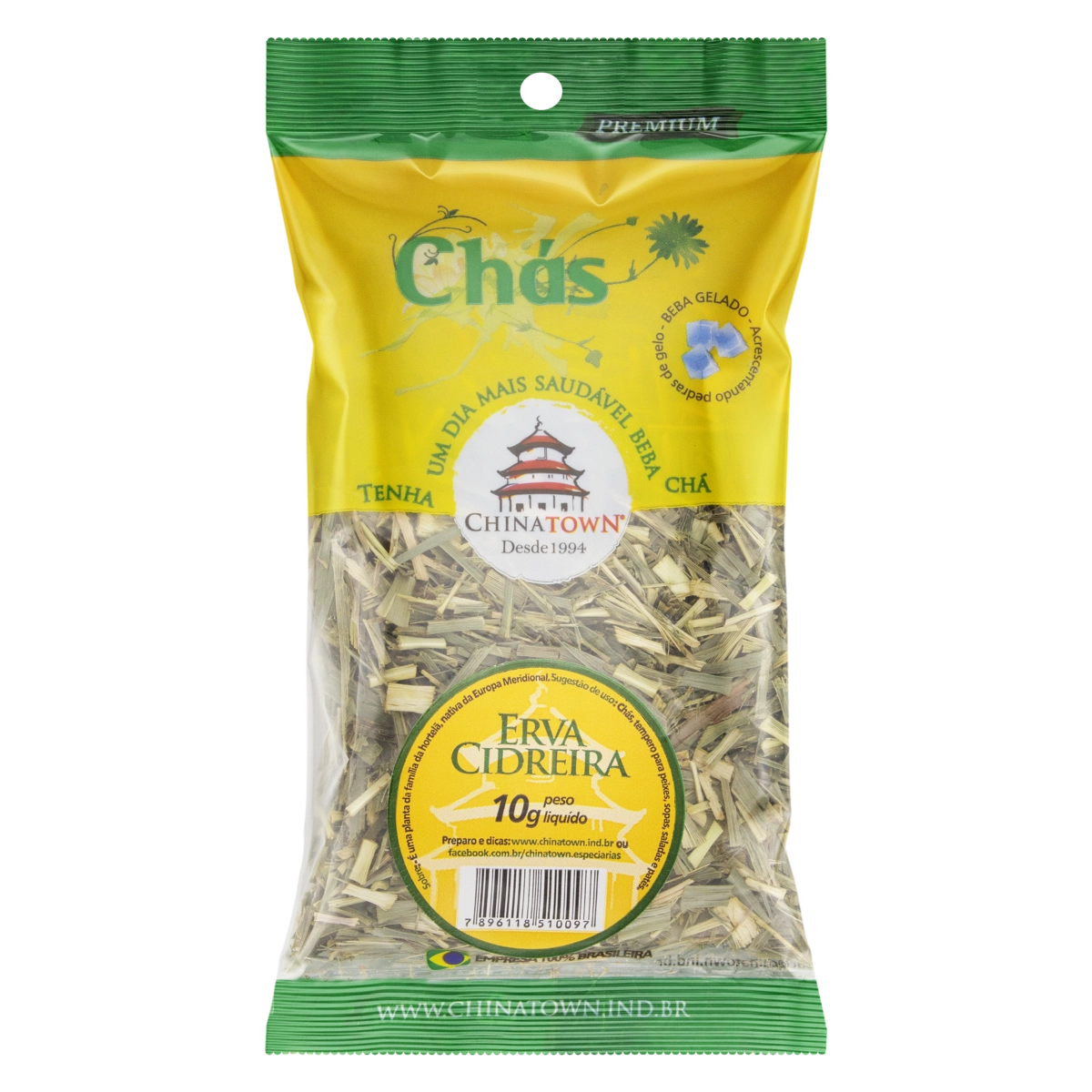 Chá Erva Cidreira CHINATOWN Pacote 10g