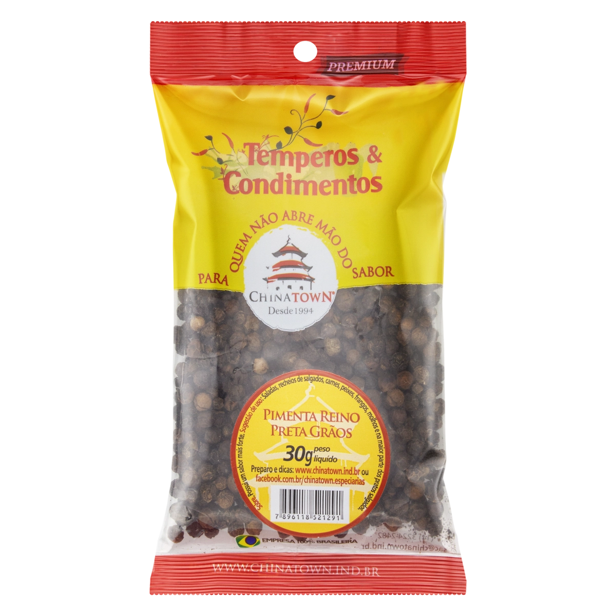 Pimenta Reino Grão CHINATOWN Pacote 30g