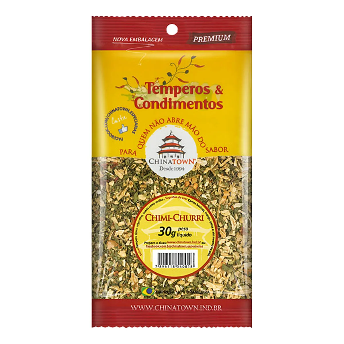 Tempero Pronto para Aves, Peixes e Carnes com Pimenta Chinatown 30 g