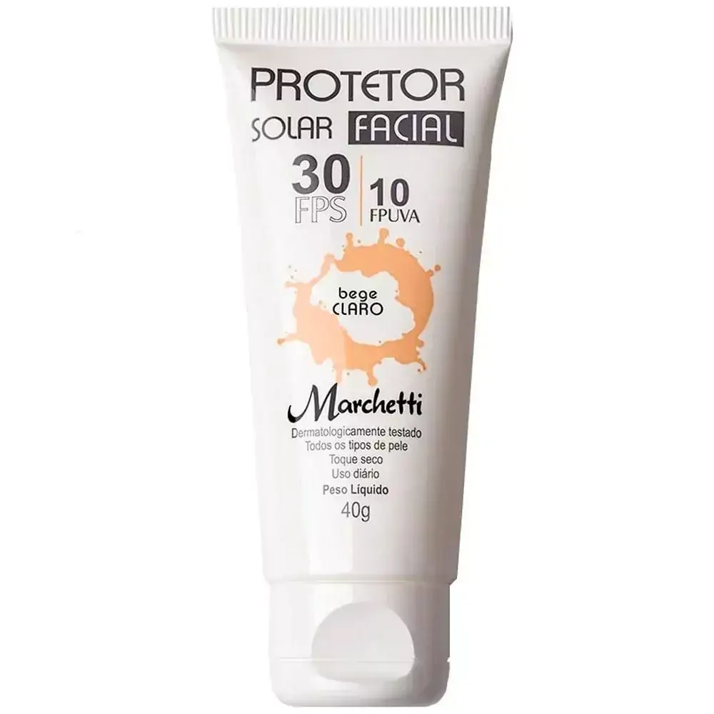 Protetor Solar Facial Marchetti FPS30 Bege Claro 03