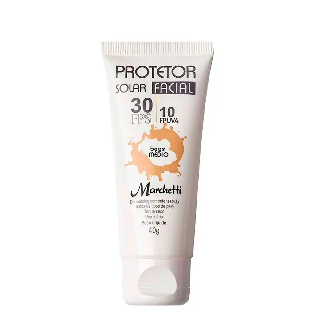 Protetor Solar Facial Marchetti FPS30 Bege Médio 04