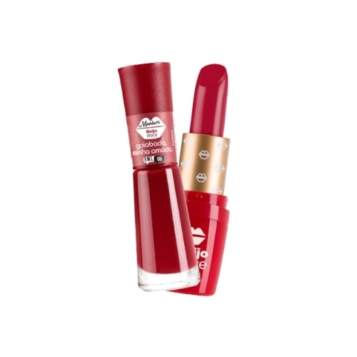 Kit Batom Esmalte 8ml 06 Goiabada Minha Amada Marchetti