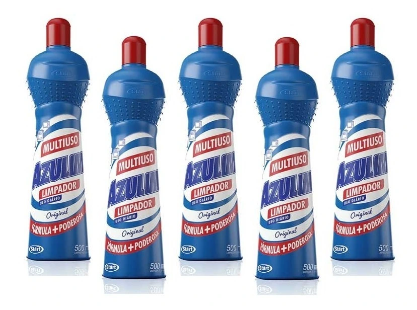 Limpador Azulim Multiuso Uso Diário 500ml Kit 5
