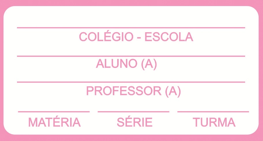 Etiqueta Escolar Rosa Flowpack 15un 265 Delfix