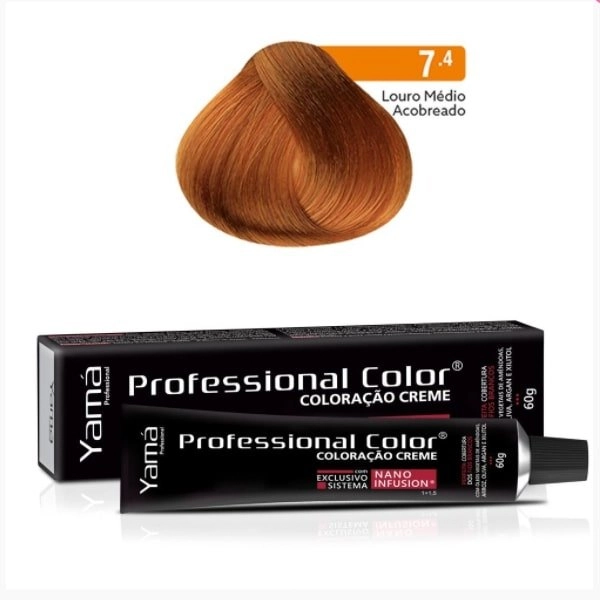 Coloracao Individual Permanente Yama Tint. Prof. Color N. 7.4 1un