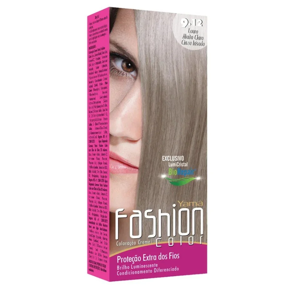 Tinta Fashion Color Mini Kit 9.12 Louro Medio Claro Cinza
