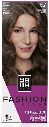 Tinta Fashion Color Mini Kit 6.7 Louro Escuro Marrom Yama