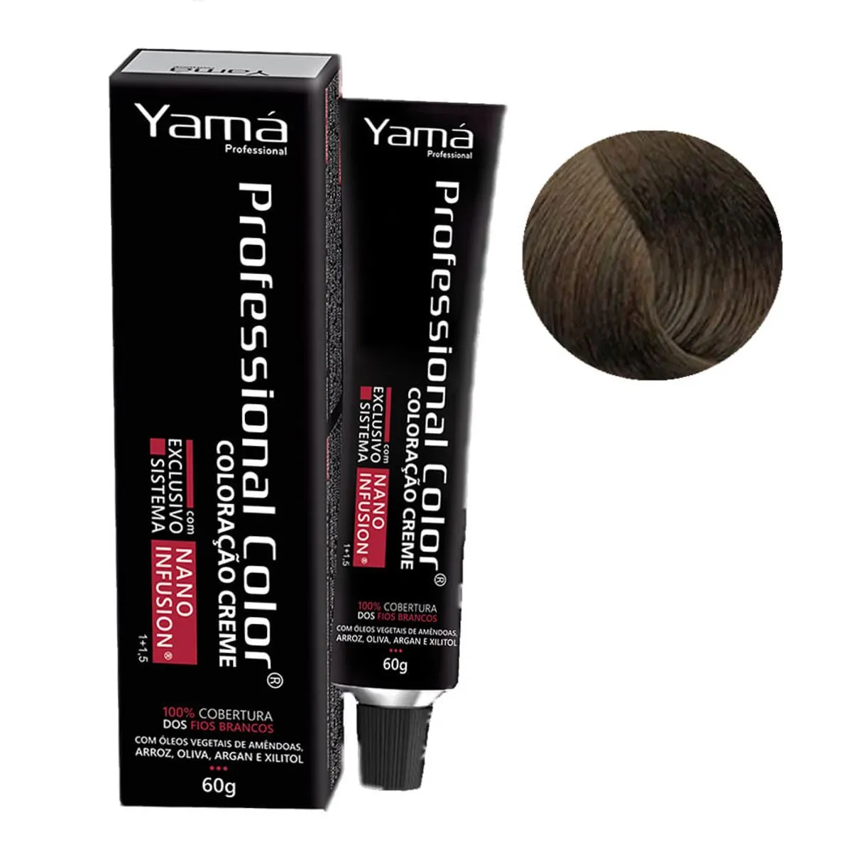 Tinta Profissional Color 60g 5.17 Castanho Claro Acinzentado Marrom Yama