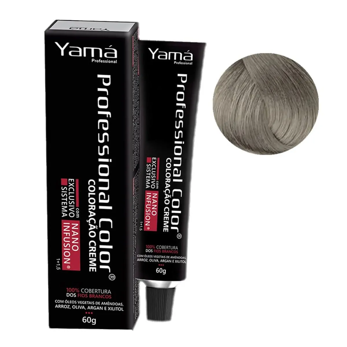 Tinta Profissional Color 60g 9.1 Louro Medio Claro Acinzentado Yama