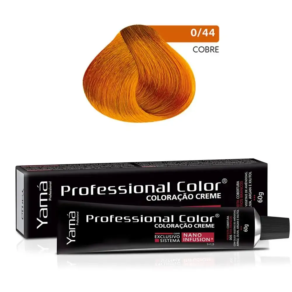 Tinta Profissional Color 60g 0/44 Cobre Intensificador Yama