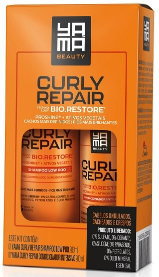 Yama Curly Repair Kit Shampoo Low Poo Cond. Intensivo