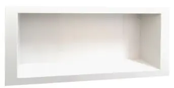 Nicho Banheiro Mármore Branco Prime 30x50 Com Fundo E Borda