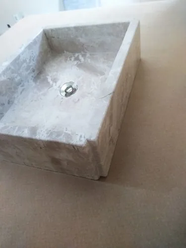 Pia Cuba Banheiro Apoio Lavabo Em Granito 35x26cm