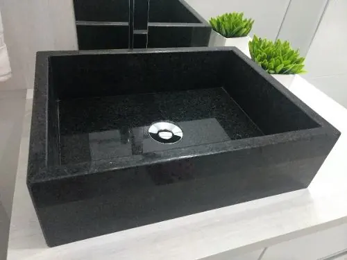 Pia Cuba Banheiro Apoio Lavabo Em Granito 40x30cm Promoção