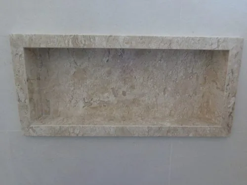 Nicho Banheiro Mármore Travertino 30x40 C/fundo C/borda