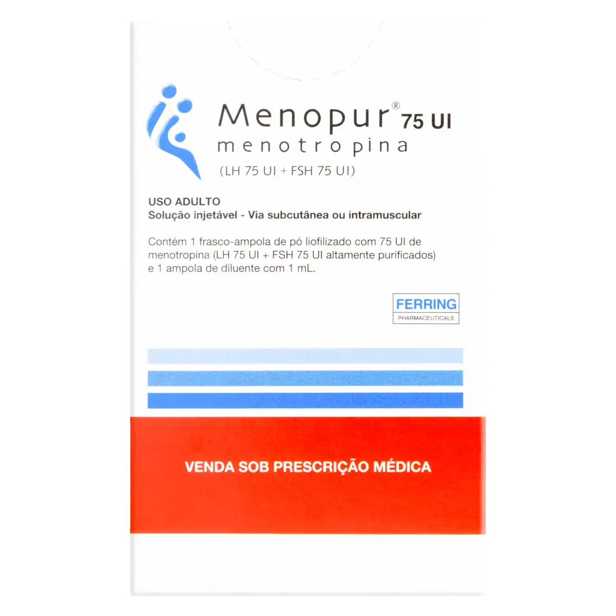 Menopur 75ui Ferring Caixa 1ml 1 Frasco Ampola Solução Injetável