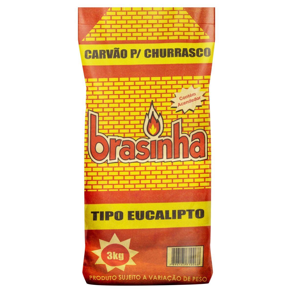 Carvão Eucalipto Para Churrasco Brasinha Pacote 3kg