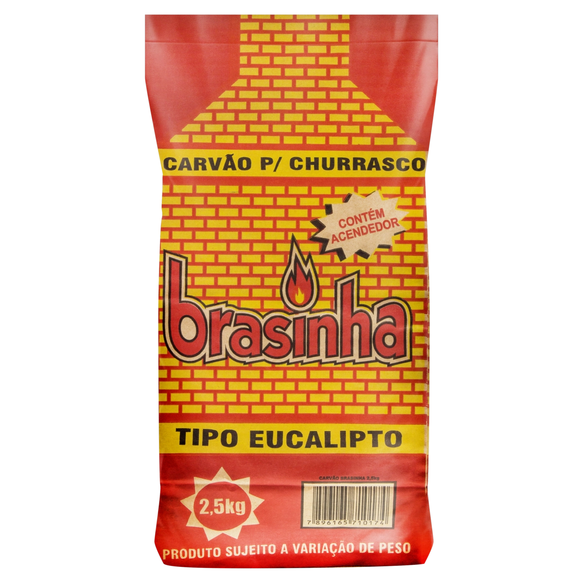 Carvão Eucalipto Para Churrasco Brasinha Pacote 2,5kg