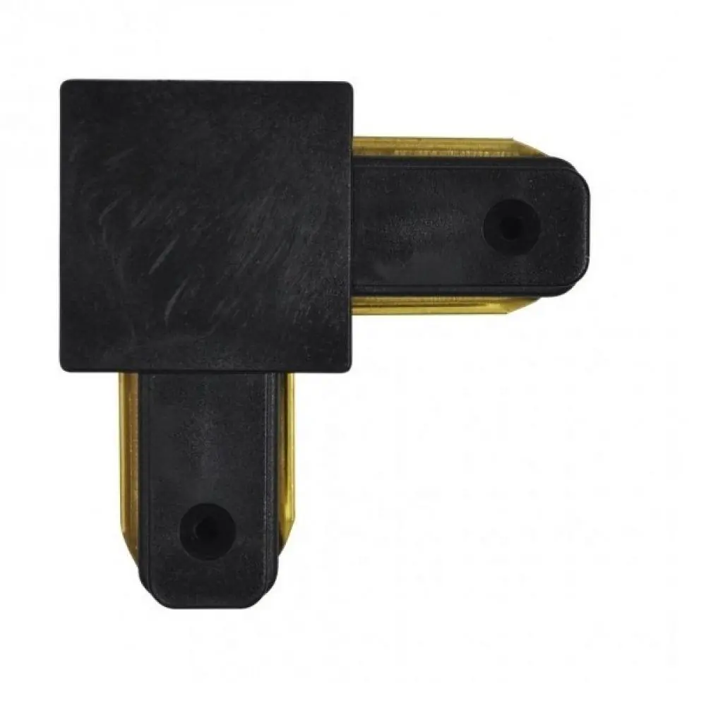 Conector Emenda L Para Trilho Eletrificado Preto