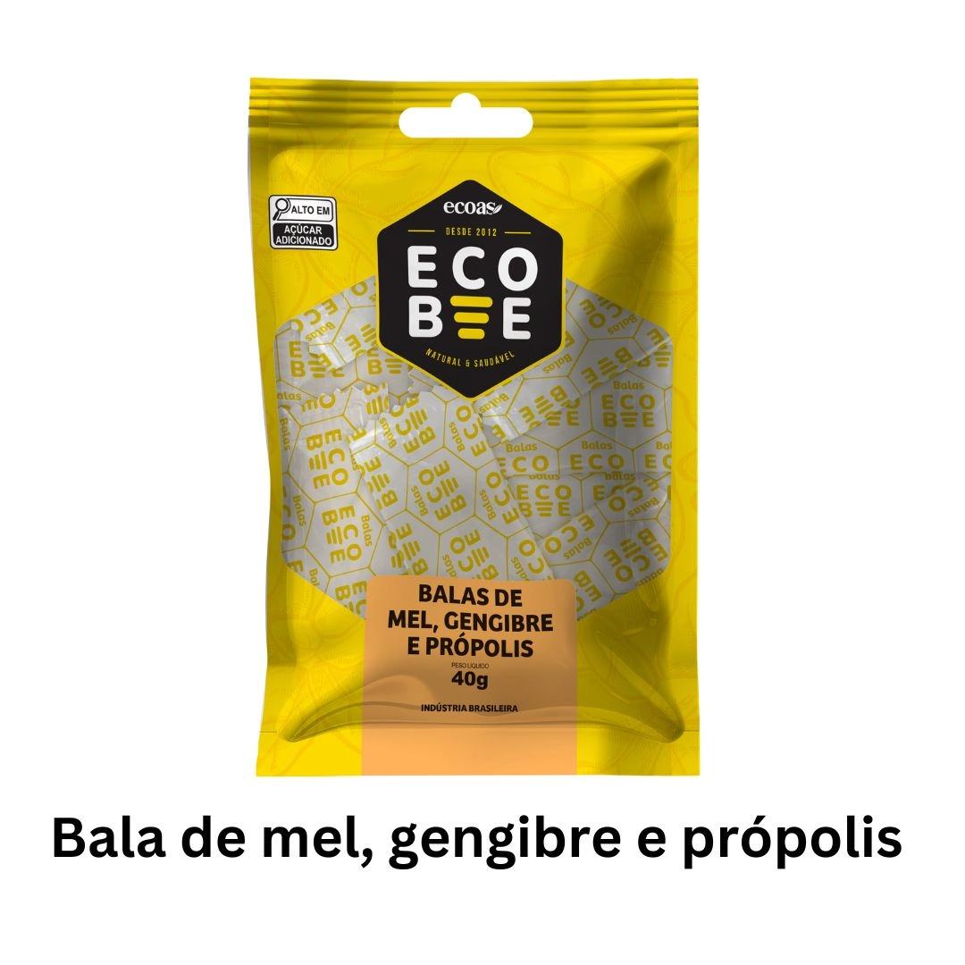Bala Ecoas Mel Gengibre E Propolis