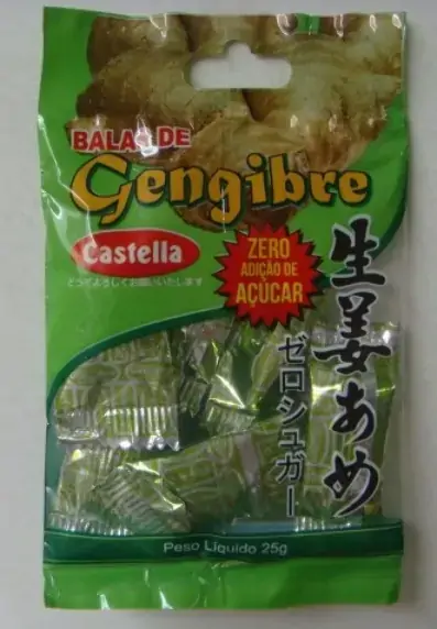 Bala De Gengibre Zero Acucar Castella Doces E Biscoitos
