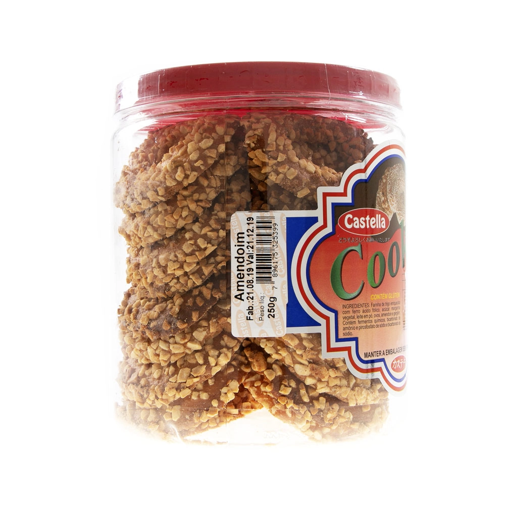 Bisc.castella Cookie 250g Amendoim
