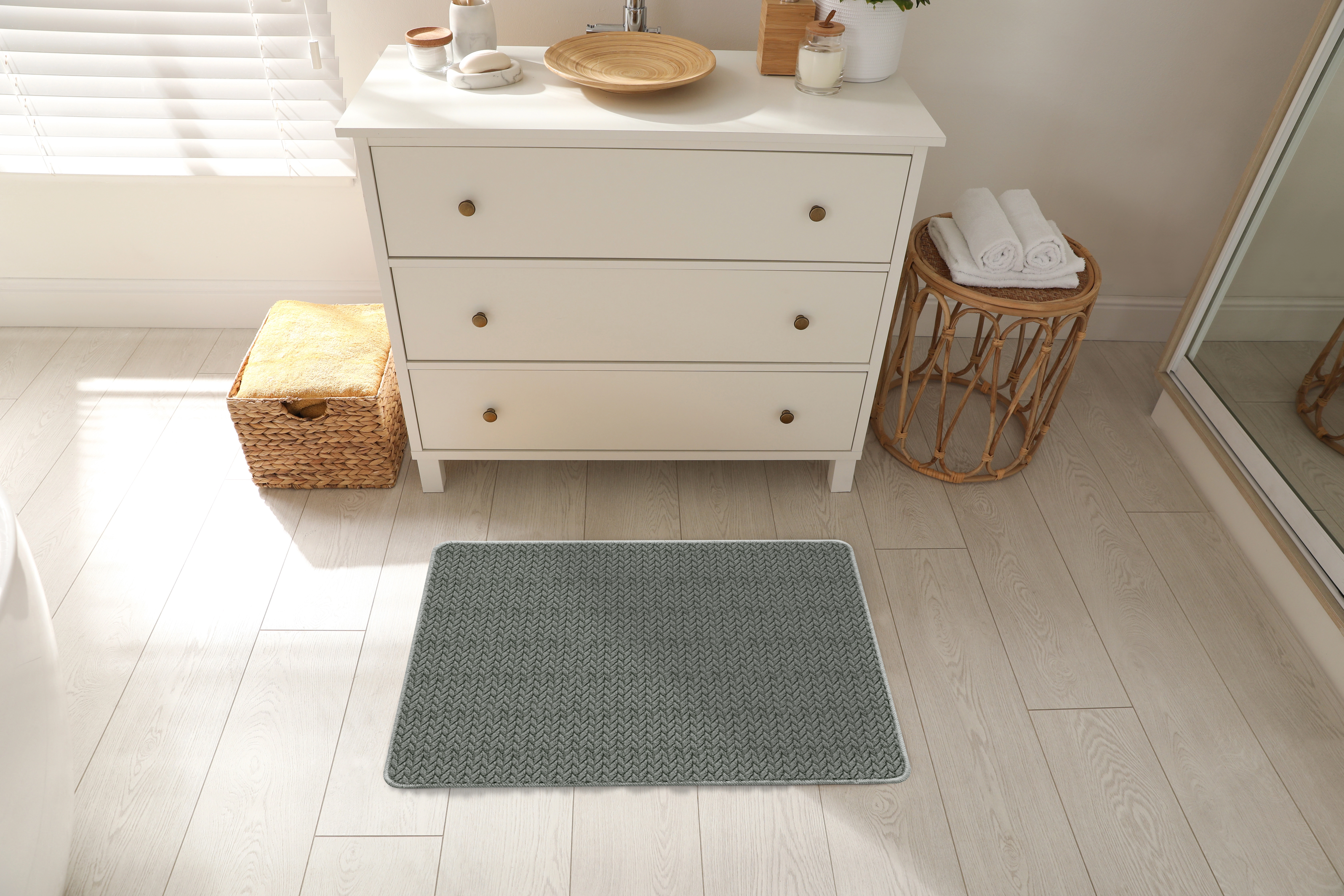Tapete Cristal 40 Cm X 60 Cm Cinza Medio