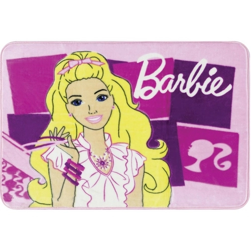 Tapete Oriental Mattel Barbie Fashion 80x120cm Rosa Jolitex