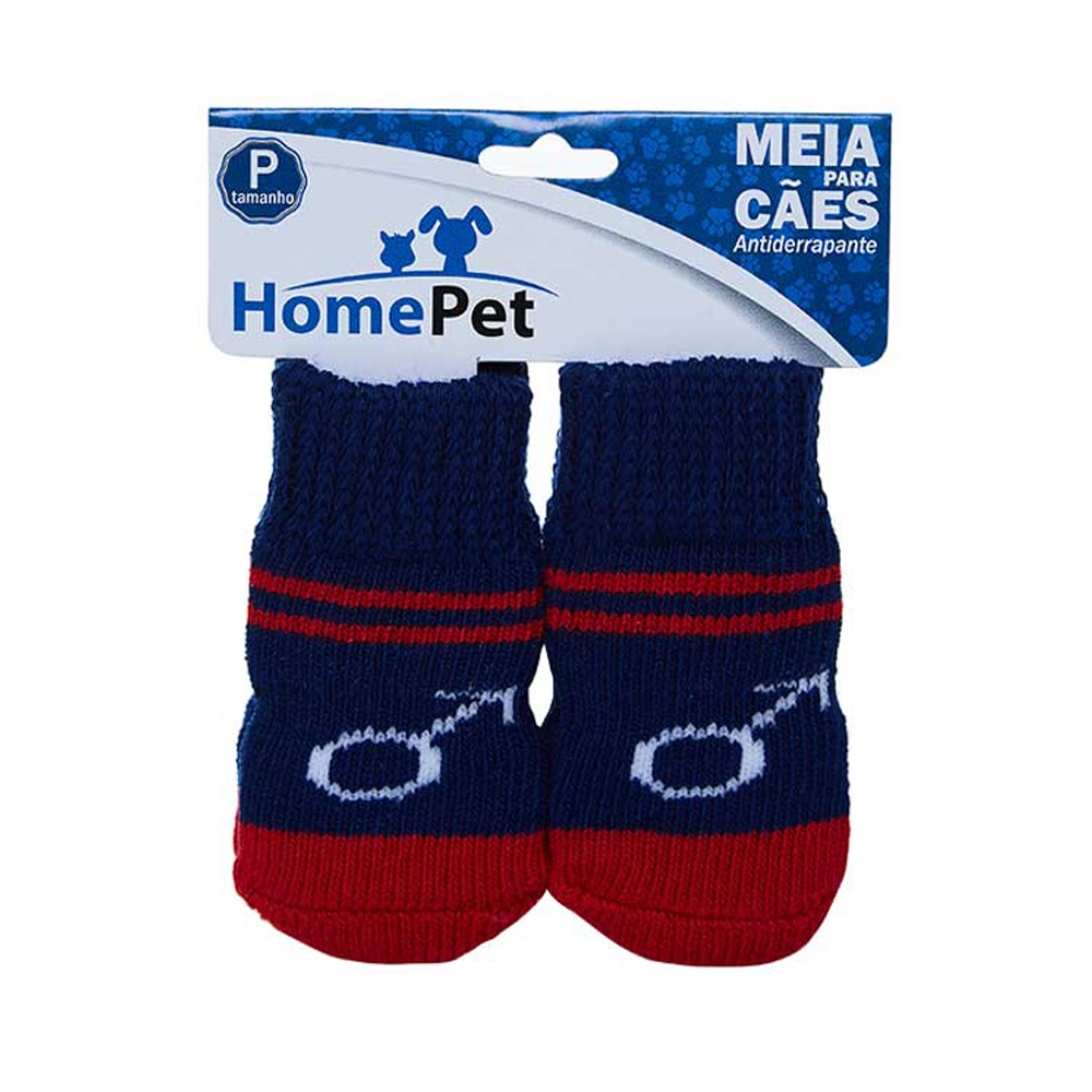 Meia Home Pet Simbolo Azul P