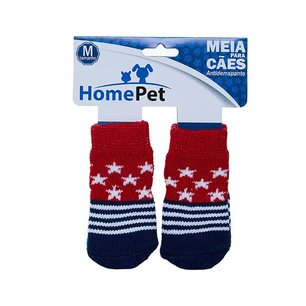 Meia Estrelas Vermelha HomePet Média