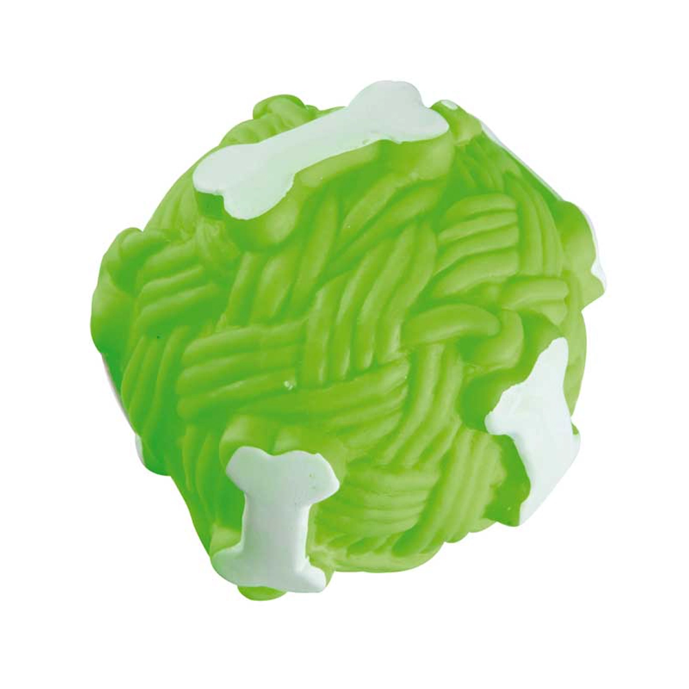Bola Com Osso Vinil Verde 7.5cm Ref. 58