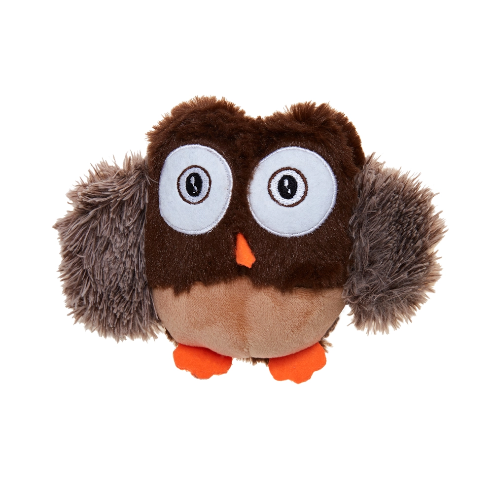 Brinquedo Pelúcia Corujinha Marrom Home Pet Para Cães